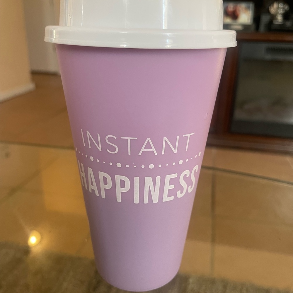 Purple Instant Happiness Tumbler